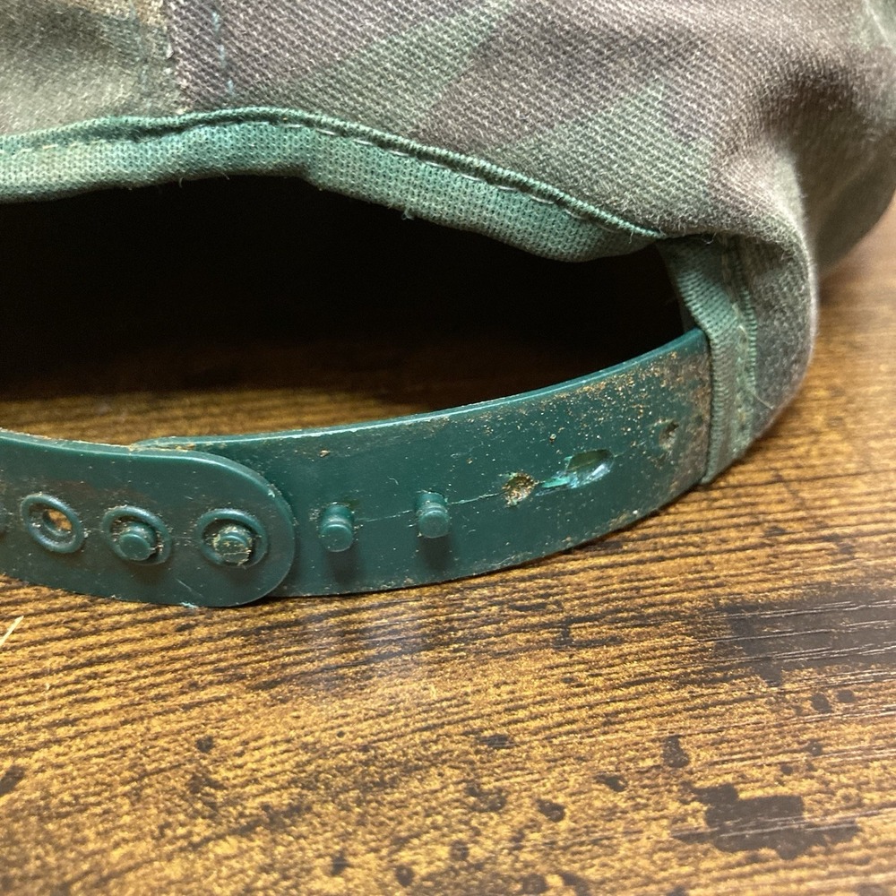 Vtg Levi Garrett Camo Patch Snapback Hat Thrashed Distressed - Picture 6 of 11